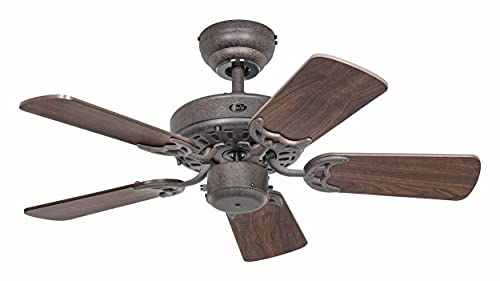 CasaFan | Deckenventilator CLASSIC ROYAL | Rotorblatt-Ø 750 mm | Nussbaum/braun antik/bronze