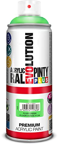 PINTURA EN SPRAY PINTYPLUS EVOLUTION 520CC FLUOR.VERDE F136
