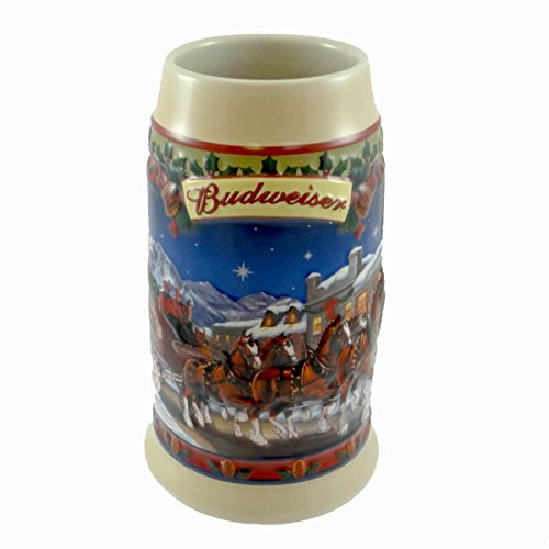 Budweiser Clydesdales Holiday Stein Old Towne Holiday 2003 by Budweiser