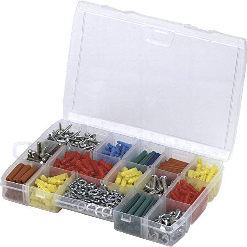Stanley Organizer/Werkzeugbox (27.2x4.6x18.9cm, 17 Fächer, transparent, für Kleinteile, zwei verschiedene Fächergrößen) 1-92-889