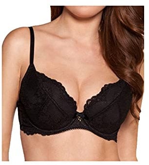 Gossard Superboost Plunge Black Lace Bra Plunge Women's Bra Black 32D