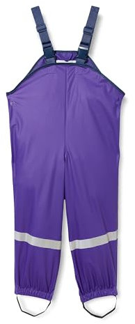 Playshoes Matschhose Regenlatzhose Ungefüttert Unisex Kinder Wind- und wasserdichte Regenhose Regenbekleidung, lila, 128