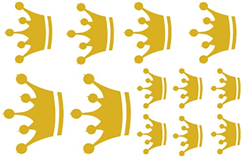 Samunshi® Wandtattoo Kronen Set Wandsticker 30 x 20cm goldmetalleffekt