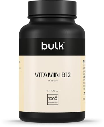 Bulk Comprimés de vitamine B12, 1000 mcg, paquet de 60, l'emballage peut varier
