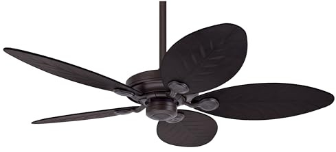 HUNTER FAN Outdoor Elements, 137 cm, Ventilatore da Soffitto per Interni/Esterni con Catena a Strappo, Finitura in Bronzo, 5 Pale di Colore Scuro, Ideale per l'Estate e l'Inverno, Modello 24323