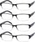 Reading Glasses by Eyekepper: Reading Glasses-4 Pack Black-Clear Frame for Women Men Reading,Two-Tone +2.50 Reader Eyeglasses