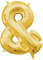 Amscan 3306901 - Mini Shape Folienballon Symbol & Gold, Größe circa 27 x 35 cm, Heliumballon