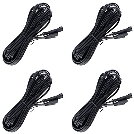 Battery Tender 25 Foot Extension SAE Cable 4 Pack - Designed for Use with Battery Tender Chargers - Quick Connect Plugs for Easy Connection to Motorcycle, Cars, ATVs and More - 081-0148-25-BG4