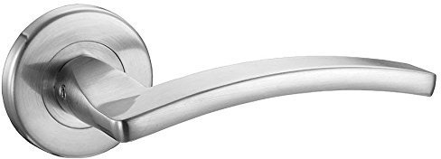 Zoo Hardware - Toledo Lever on Rose Door Handles for Interior Doors Satin Chrome (Set)