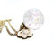 Ladyville Wasser Kette Schneekugel mit Regenbogen Glitzer und weißer Emaille Wolke/Geschenk für Sie/Glaskugel Kette mit Glitzer