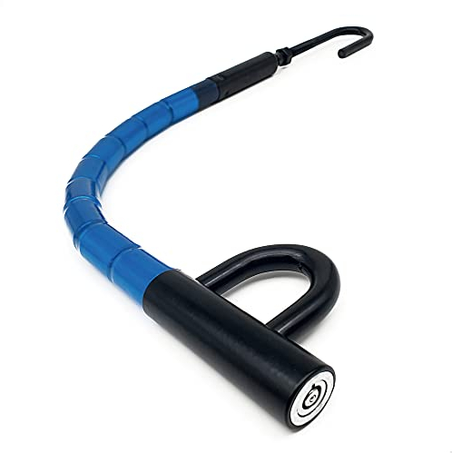 Blokauto 905/B Antirrobo Coche Volante Pedal Flexible, Cable de Acero Articulado, Ajustable Alta seguridad, Bloqueo Inmovilizador Antirobo Freno Embrague para Auto, Furgoneta, Caravana Camper