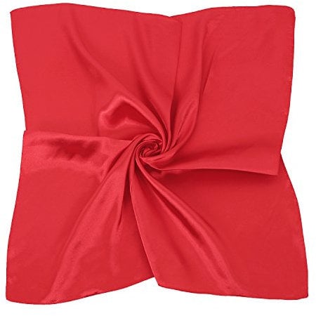 PB-SOAR Einfarbiger Schal Bandana Halstuch Kopftuch Nickituch, 13 Farben auswählbar (Rot)