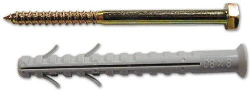 Tassello Tasselli in Nylon Prolungato con Vite TE ØxL. 10X200 mm per legno 50 Pz