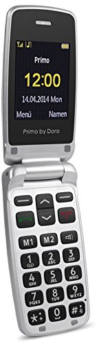 Primo 405 by Doro silber GSM Mobiltelefon (0,3 MP-Kamera, Bluetooth, Taschenlampe)