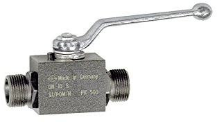 RIEGLER 103509-392.14 Kugelhahn, Hochdruckausführung, schwere Reihe, Stahl, M22x1,5, 1Stk