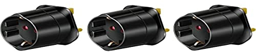 Brennenstuhl 1508533 Reiseadapter, Erdungsstecker/GB, schwarz, 20 m