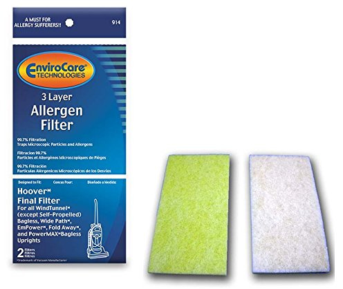 EnviroCare Premium Replacement 3 Layer Final Vacuum Cleaner Filters made to fit Hoover Windtunnel Uprights