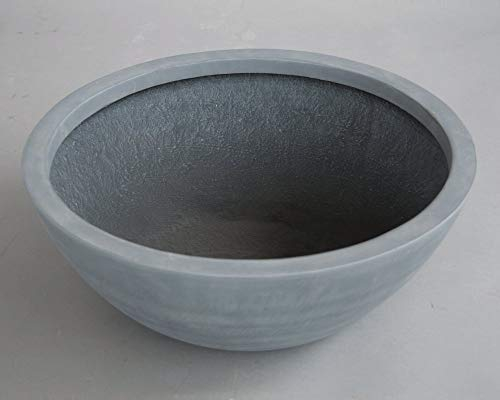 Elegant Einrichten Pflanzkübel, Pflanzschale Fiberglas D34xH12cm grau.