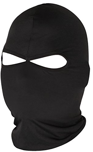TRIXES Schwarze Lyrca Full Face Maske Sturmhaube Balaclava für Radfahrer Motorradfahrer Paintball, Karneval
