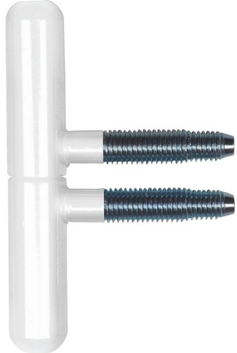 Einbohr Zierband 14 mm, Typ Nussband, Stahl weiß beschichtet RAL 9010