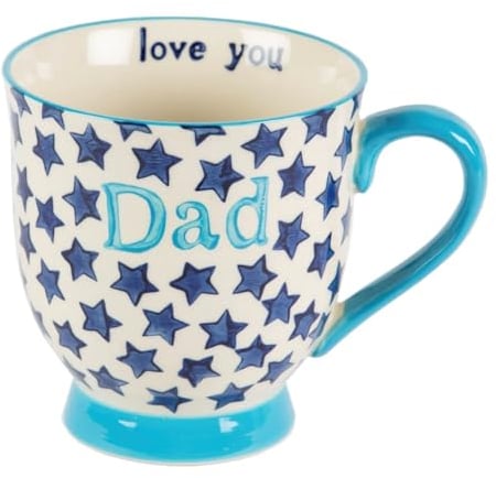 Sass & Belle Bohemian Stars Dad Mug Blue