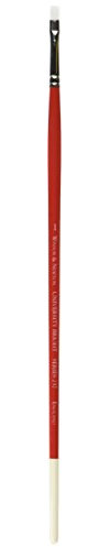Winsor & Newton Bright Long Handle Brush, Synthetic, Red,White, #1