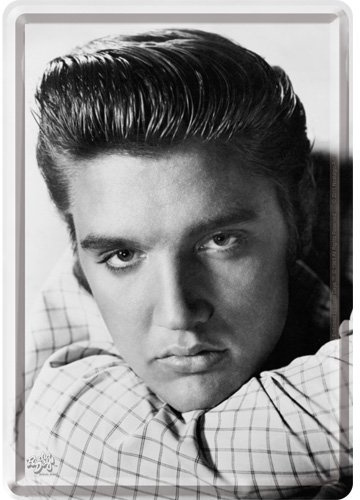 Elvis - Portrait, Blechpostkarte 10 x 14 cm