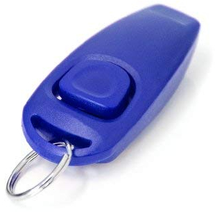 PRECORN Hunde Clicker blau 2in1 Klicker & Hundepfeife Clickertraining für Hund Hundeerziehung