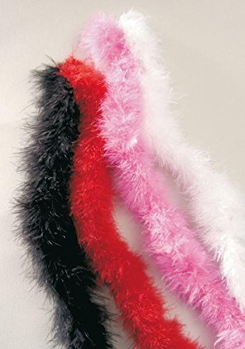 Festartikel Müller Federbesatz Marabu SCHWARZ Federboa Federschal