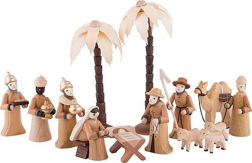 Kleine Figuren & Miniaturen Krippenfiguren Set - 14 teilig - Theo Lorenz