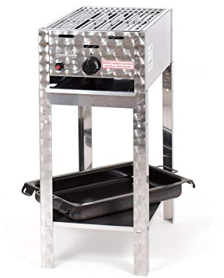 Gasgrill-Kombibräter 3,65 kW Standmodell mit Grillrost und emaillierter Stahlpfanne 1-flammig Gasgrill Grill Gastrobräter Profigrill Verein