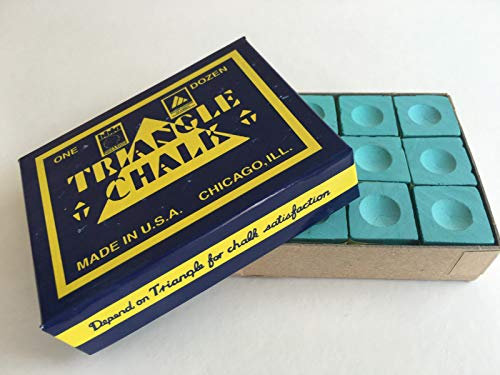 Triangle TRIANGLE Pool & Snooker Table Cue Chalk GREEN 12 Cubes