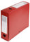 Exacompta 59835E 10er Pack Sammelbox OPAK 80mm mit Druckknopf aus blickdichtem Kunststoff für DIN A4 Archivbox Heftbox Zeichenbox Sammelmappe rot