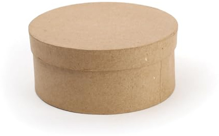 GRAINE CREATIVE Runde Dekorationsbox, 14.5 x 14.5 x 6.5 cm, Braun, Karton, Riegelverschluss, Luftdicht, Sammelkarten, Allgemeiner Haushaltsgebrauch