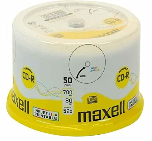 Maxell - Cd-r 80 stampabile - confezione da 50