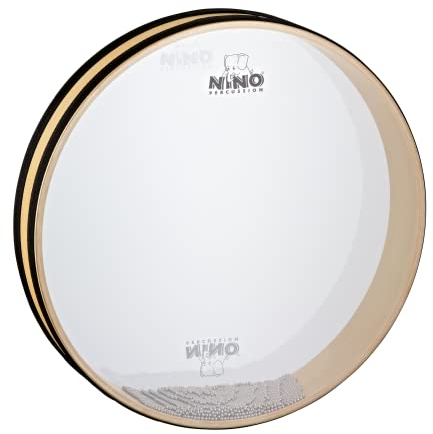 Nino Percussion Sea Drum Instrument - Sehr Handtrommel für Kinder ab 5 Jahren - Durchmesser 14 Zoll (ca. 35,5 cm) - Siam Eiche, Natur (NINO30)