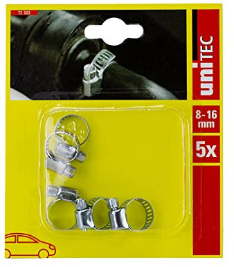 Unitec 72503 Schlauchschellen Sortiment, 8-16 mm