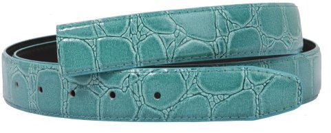 Beltiscool, cintura da uomo in finta pelle verniciata Azzurro Taglia unica