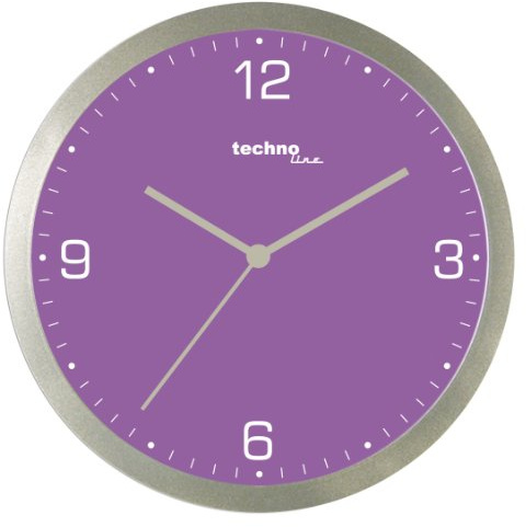 Technoline, WT 9000 Quarzwanduhr, violett, Ø 30cm