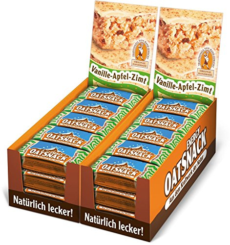 Energy OatSnack, natürliche Riegel - von Hand gemacht, Apfel strudel, 30 x 65 g, 1er Pack (1 x 1950 g)