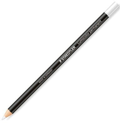 STAEDTLER® Lumocolor® Dry Marker Permanent Glassochrome, Ink Colour: White (Pack of 12), 1 Pack of 12aa