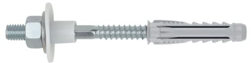 INDEX Fixing Systems SA-LH - Soporte de fijación para lavabos con tuerca de hierro (recubrimiento cincado, M8 x 100 mm)
