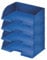 Leitz Briefkorb Querformat A4, 4er Pack, Briefablage mit extra großem Fassungsvermögen in Premium-Qualität, Stapelbare Ablagefächer als Organizer, Kombinierbar mit Plus-Serie, Blau, 52190035