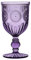 Dibor 295ml Cocktail Glass Goblet Embossed Purple Glass Cup (BP77)
