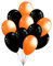 Premium Luftballons in Schwarz Orange - Made in DE - 100% Naturlatex & 100% biologisch abbaubar - 50 Stück - Geburtstag Party Karneval - für Helium geeignet - twist4®
