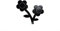Foppapedretti Porte-Manteaux Motif Floral Noir