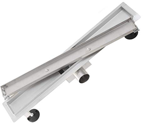 vanvilla Duschrinne 90cm DR900F befliesbar inkl. Siphon, Dichtmanschette, Fliesenflansch, Edelstahl