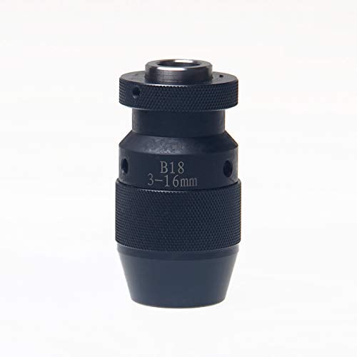 KATSU Mandrino Autobloccante senza Chiave per Tornio, Resistente Precisione Mandrino per trapano B18 3-16mm, Mandrino per trapano Universale Multiuso per Fresatrice per trapano 10518418