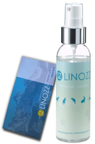100 ml LINOZZ Animal Geruchsneutralisierer gegen Tiergerüche. Geruchsentferner für Katzenurin, Hundebett, Hamsterkäfig. Als Lufterfrischer und Katzenklo Deo. Luftreiniger Spray mild vegan.