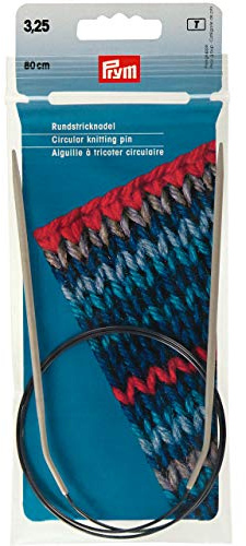 Prym 211242 Rundstricknadeln ALU 80 cm 3,25 mm grau